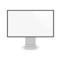 Modern computer display screen isolated realistic style vector mockup