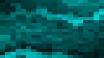 Turquoise abstract square pixel mosaic background vector