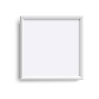 Square blank picture frame, empty picture frame vector