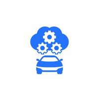 cloud solutions for transport icon vector