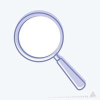 Icon Vector of Magnifier - Blue Twins Style