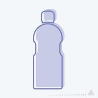 gráfico vectorial de - botella de agua - estilo gemelos vector