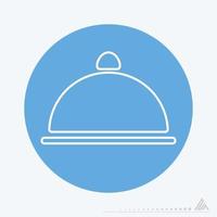 Vector Graphic of - Dinner - Blue Monochrome Style