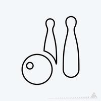 Vector Graphic of Bowling - Line Style