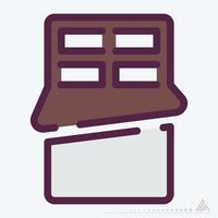 icono de chocolate - estilo de corte de línea vector