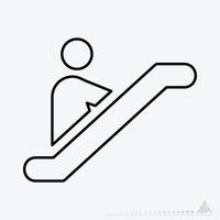 Vector Graphic of Escalator - Line Style