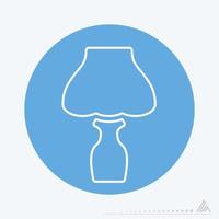 Vector Graphic of - Table Lamp - Blue Monochrome Style