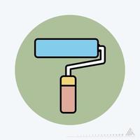 Icon Vector of Paint Roller - Color Mate Style