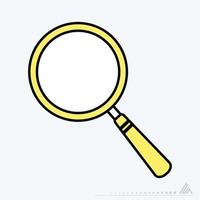 Icon Vector of Magnifier - Yellow Moon Style