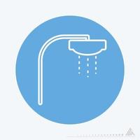 Vector Graphic of - Shower - Blue Monochrome Style