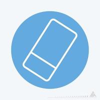 vector icono de borrador - estilo monocromo azul