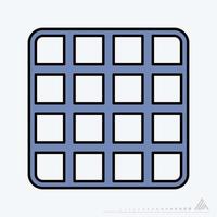 Icon Vector of Grid - Dark Blue Style