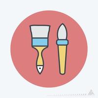 Icon Vector of Paint Brushes - Color Mate Style