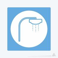 Vector Graphic of - Shower - White Moon Style