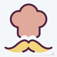 Icon Chef - Line Cut Style vector