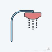 Vector Graphic of - Shower - Line Cut Style