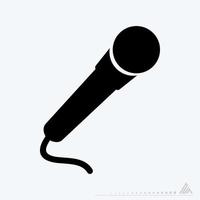 Vector Graphic of - Microphone - Black Style