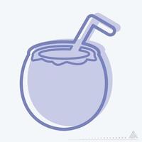 Icon Coconut - Two Tone Style vector