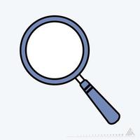 Icon Vector of Magnifier - Dark Blue Style