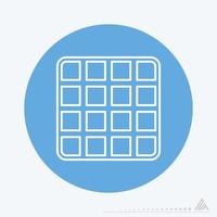 Icon Vector of Grid - Blue Monochrome Style