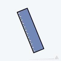 Icon Vector of Ruler - Dark Blue Style