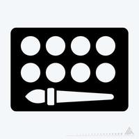 Icon Vector of Paints box - Black Style