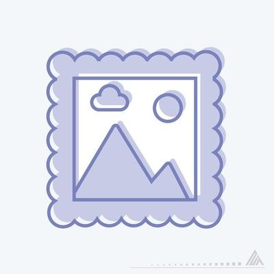 Icon Vector of Painting - Blue Twins Style