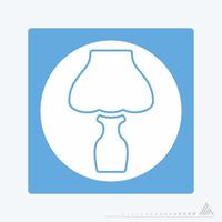Vector Graphic of - Table Lamp - White Moon Style