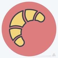 Icon Croissant - Color Mate Style vector