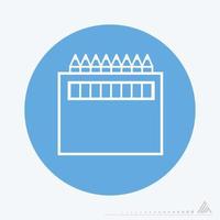 Icon Vector of Color Box - Blue Monochrome Style