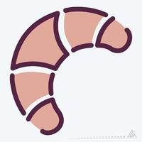 Icon Croissant - Line Cut Style vector