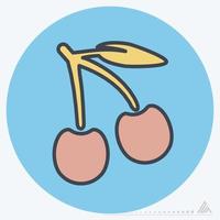 Icon Cherry - Color Mate Style vector