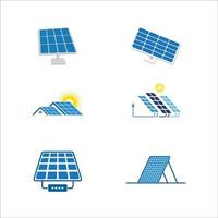 Ilustración de icono de vector de energía solar