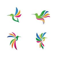 Humming bird Vector icon design illustration