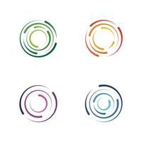 Circle techno vector icon design