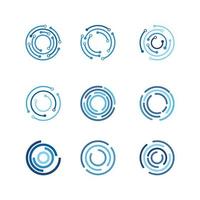 Circle techno vector icon design