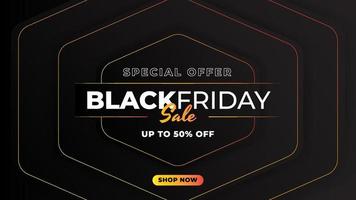 Sales promotion banner vector for black friday sale