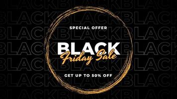 Sales promotion banner vector for black friday sale