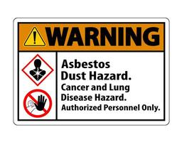 Warning Label Disease Hazard, Authorized Personnel Only Isolate on transparent Background,Vector Illustration vector