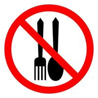 No Food Allowed Symbol On White Background vector