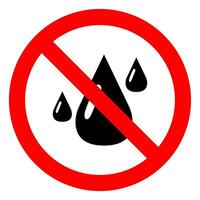 Do Not Let Water And Humidity Touch The Filter Symbol vector