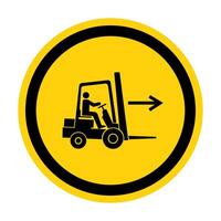 Forklift Point Right Symbol Sign Isolate On White Background,Vector Illustration EPS.10 vector