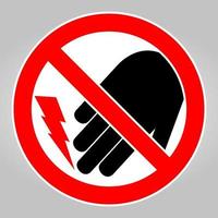 no toque el símbolo de peligro eléctrico vector
