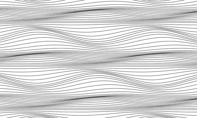 Abstract black line wave curve on white background wallpaper vector