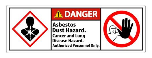Danger Label Disease Hazard, Authorized Personnel Only Isolate on transparent Background,Vector Illustration vector