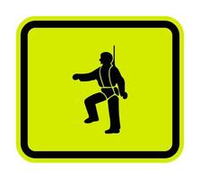 PPE Icon.Safety Harness Must Be Worn Symbols Sign Isolate On White Background,Vector Illustration EPS.10 vector