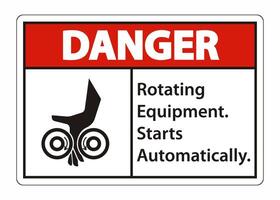 Rotating Equipment.Starts Automatically Symbol Sign Isolate on White Background,Vector Illustration vector