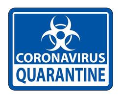 Coronavirus Quarantine Sign Isolate On White Background,Vector Illustration EPS.10 vector