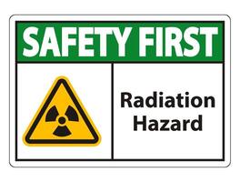 Radiation Hazard Symbol Sign Isolate On White Background,Vector Illustration vector