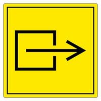 Output Exit Non-Electrical Symbol Sign, Vector Illustration, Isolate On White Background Label. EPS10